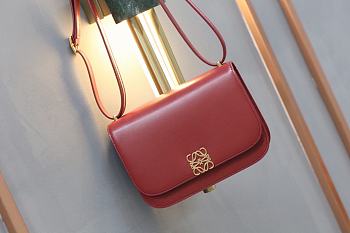 Loewe Small Goya Bag Silk Calfskin Red 19x13.5x6cm