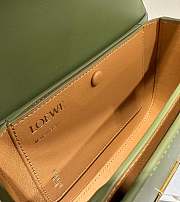 Loewe Small Goya Bag Silk Calfskin Green 19x13.5x6cm - 5