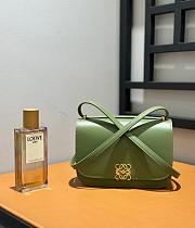 Loewe Small Goya Bag Silk Calfskin Green 19x13.5x6cm - 2