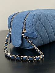 Chanel 24C Denim Vanity Bag Gold Hardware 19x10x10cm - 5