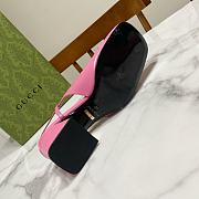 Gucci Mid-Heel With Horsebit Sandal Pink Heel 8cm - 4