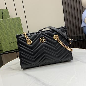 Gucci GG Marmont Small Tote Black 26.5x18.5x12.5cm
