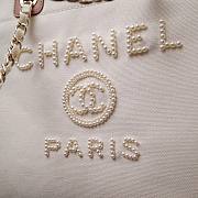 Chanel Shopping Tote Bag White 38x30x21cm - 2