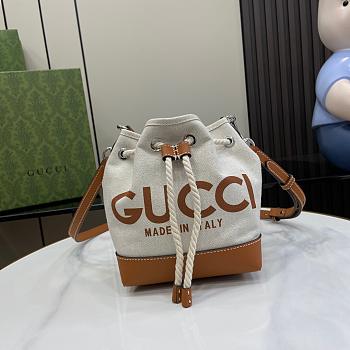 Gucci Mini Shoulder Bag With Gucci Print 16x21x11cm