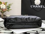 Chanel 22 Handbag Shiny Calfskin Black Gold Hardware 37x35x7cm - 5