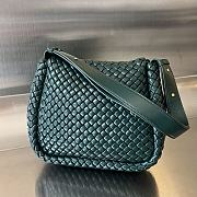 Bottega Veneta Cobble Shoulder Green Bag 27x20x9cm - 2