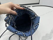 Chanel Mini 22 Handbag Stitched Denim 20x19x6cm - 6