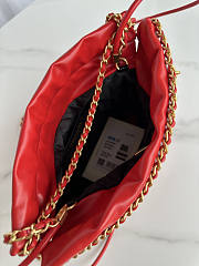 Chanel 22 Handbag Red Black 20x19x6cm - 6