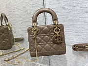 Dior Mini Lady Bag Taupe 17cm - 1