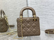 Dior Mini Lady Bag Taupe 17cm - 6