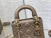 Dior Mini Lady Bag Taupe 17cm - 4