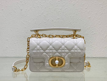 Dior Mini Jolie Top Handle Bag White 19 x 12 x 6 cm