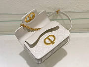 Dior Mini Jolie Top Handle Bag White 19 x 12 x 6 cm - 5
