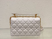 Dior Small Jolie Top Handle Bag White 22 x 14 x 8 cm - 3