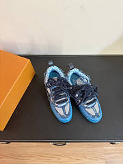 Louis Vuitton LV Skate Trainer Blue Swarovski Sneaker - 4