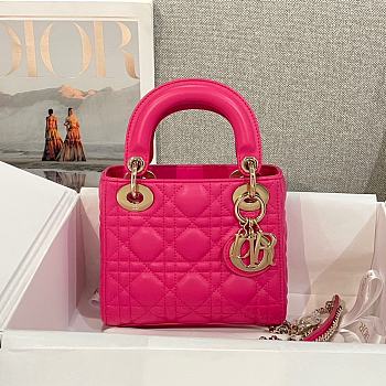 Dior Mini Lady Bag Pink Gold 17cm