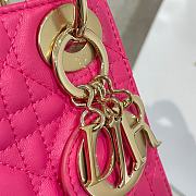 Dior Mini Lady Bag Pink Gold 17cm - 3