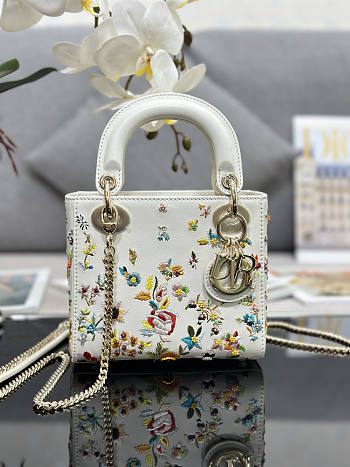 Dior Mini Lady White Tasche 17cm