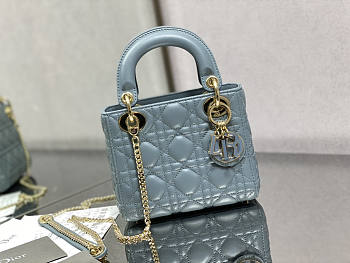 Dior Mini Lady Bag Blue 17cm