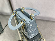 Dior Mini Lady Bag Blue 17cm - 5