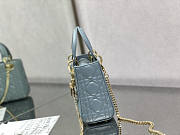 Dior Mini Lady Bag Blue 17cm - 4