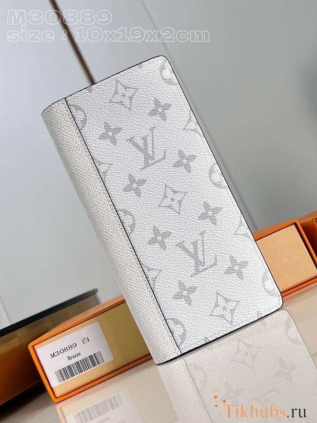 Louis Vuitton LV Brazza Wallet White 10 x 19 x 2 cm - 1