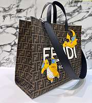 Fendi Shopper x FRGMT x POKÉMON Brown FF Fabric Bag 41x35x19cm - 6