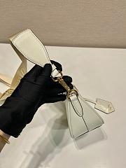 Prada White Leather Mini Shoulder Bag 18x15x8cm - 5