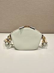 Prada White Leather Mini Shoulder Bag 18x15x8cm - 4