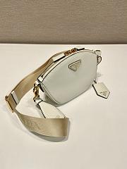 Prada White Leather Mini Shoulder Bag 18x15x8cm - 3