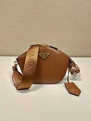 Prada Caramel Leather Mini Shoulder Bag 18x15x8cm - 1