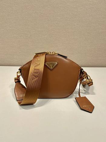 Prada Caramel Leather Mini Shoulder Bag 18x15x8cm
