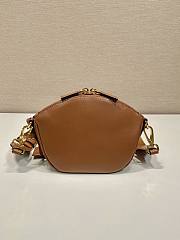 Prada Caramel Leather Mini Shoulder Bag 18x15x8cm - 6