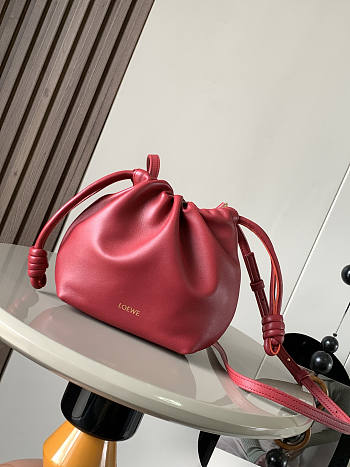 Loewe Mini Flamenco Clutch Bag Red 23.9x18x9cm