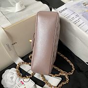 Chanel Mini Flap Bag Lustrous Lambskin Pink Pearls 17x12.5x5cm - 2