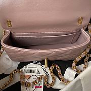Chanel Mini Flap Bag Lustrous Lambskin Pink Pearls 17x12.5x5cm - 4