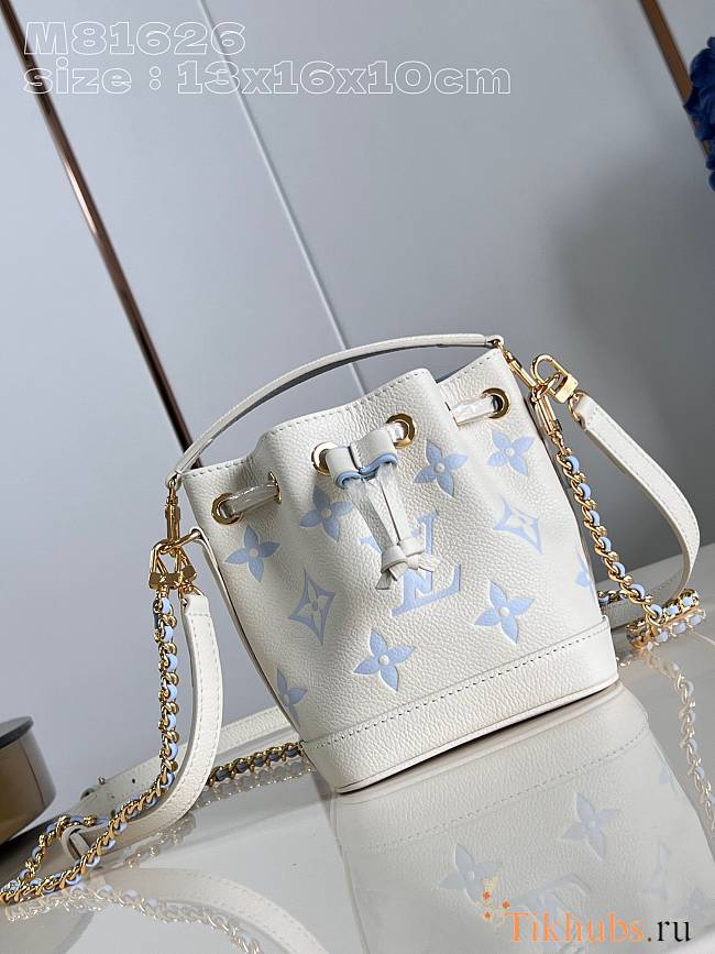 Louis Vuitton LV Nano Noé Latte White Blue 13x16x10cm - 1