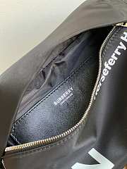 Burberry Nylon Belt Bag Black White 31x7.5x16cm - 3