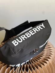 Burberry Nylon Belt Bag Black White 31x7.5x16cm - 4