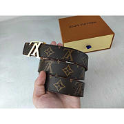 Louis Vuitton LV Monogram Belt Brown 4cm - 5