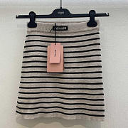 Miu Miu Cotton T-shirt And Mini Skirt Limestone/Black - 2