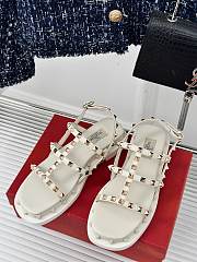 Valentino Garavani Rockstud Sandals White - 4