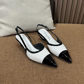 Chanel Black White Heel 3.5cm