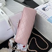 Chanel Flap Top Handle Bag Pink Gold 20x12x6cm - 6