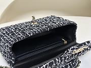 Chanel Top Handle Bag Black White Tweed 20cm - 5