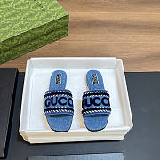 Gucci Women's Slide Sandal Denim - 1