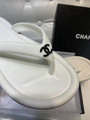 Chanel White Slides - 5