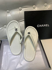 Chanel White Slides - 4