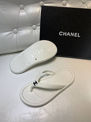 Chanel White Slides - 2