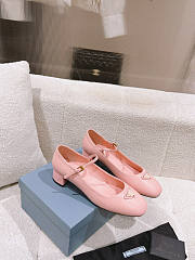 Prada Nappa Leather Mary Jane Pumps Pink - 1